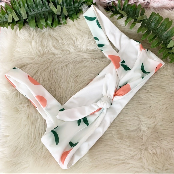 Koahs Peach Print Bikini Top Size XS - Picture 4 of 5